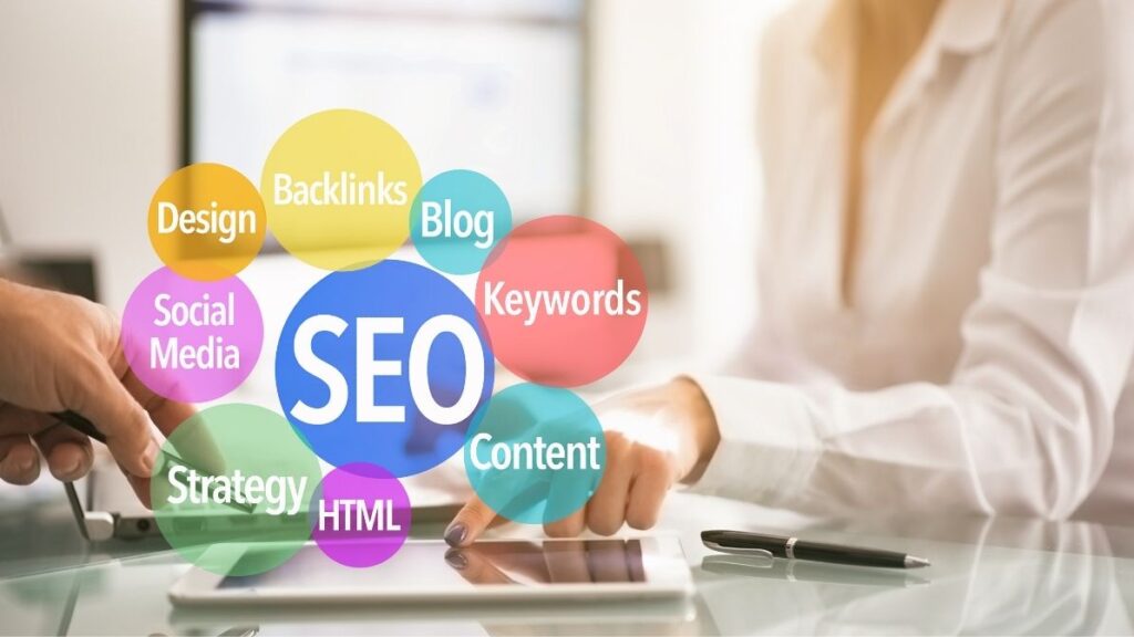 Professional SEO services including keyword research, content optimization, and backlink strategy