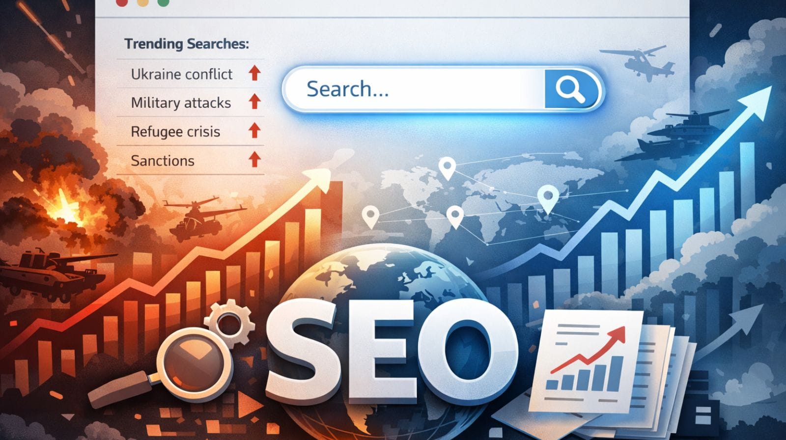 Search Behavior and SEO in the Time of War