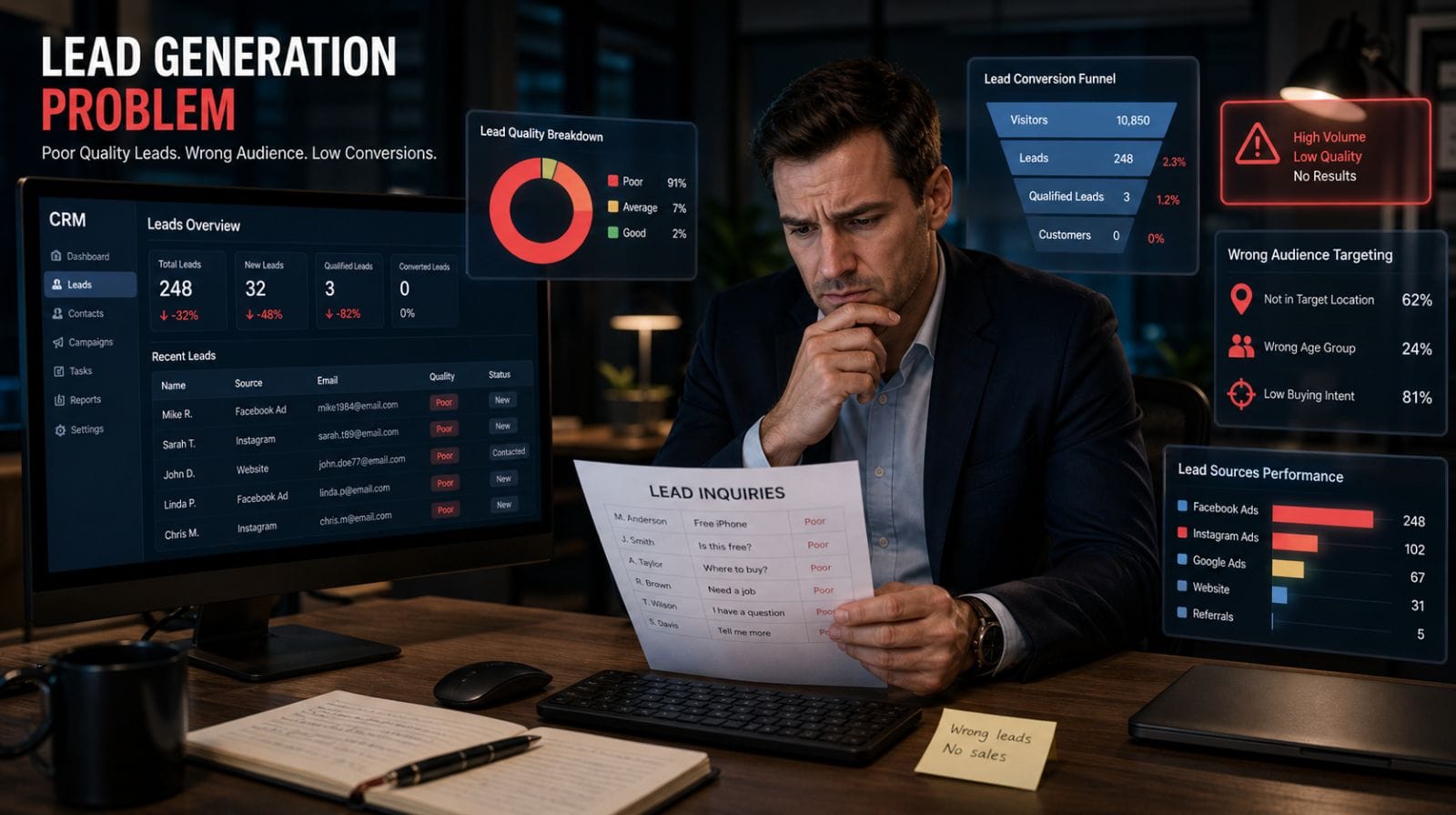 You are not getting good Leads